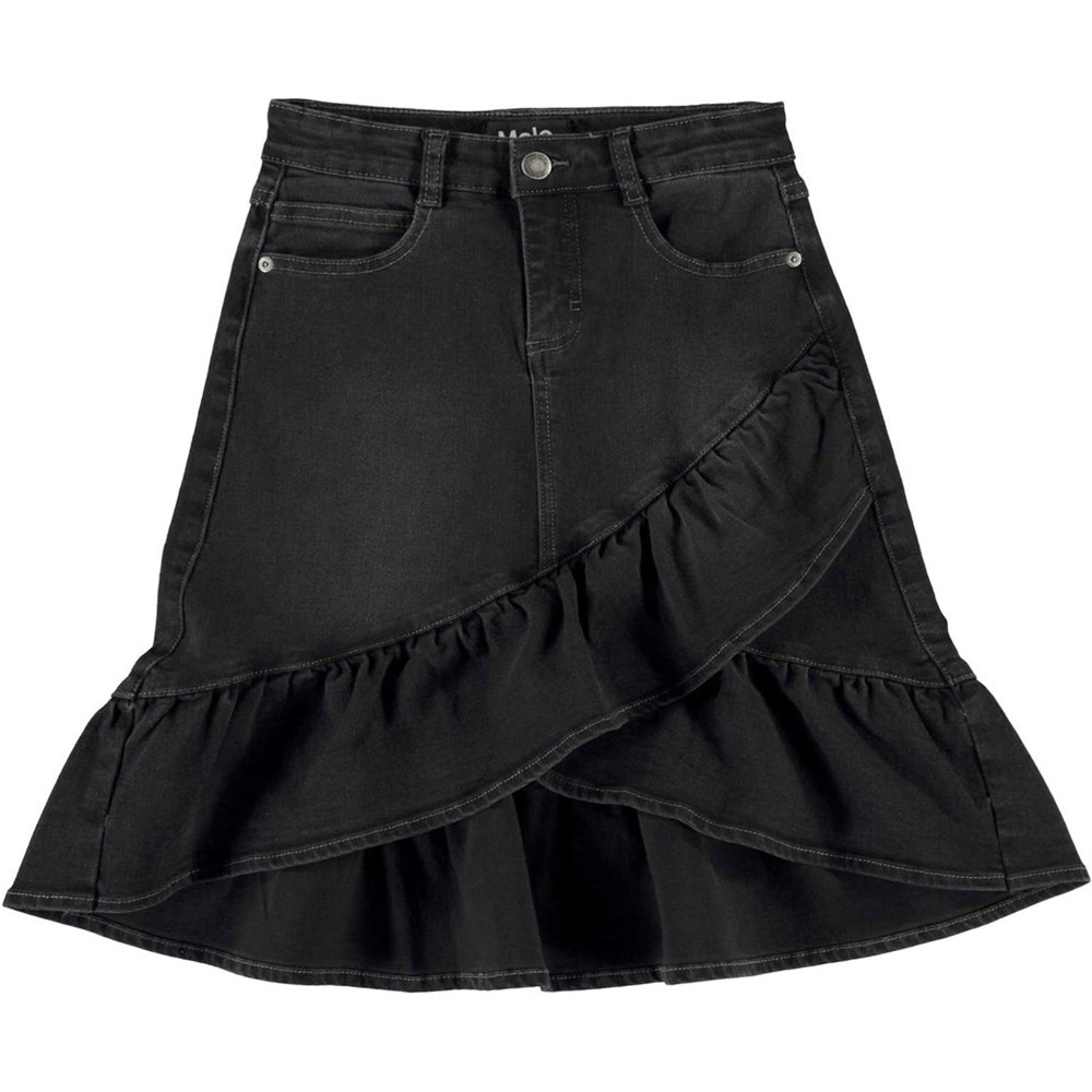 Molo Black Ruffle Pencil Skirt